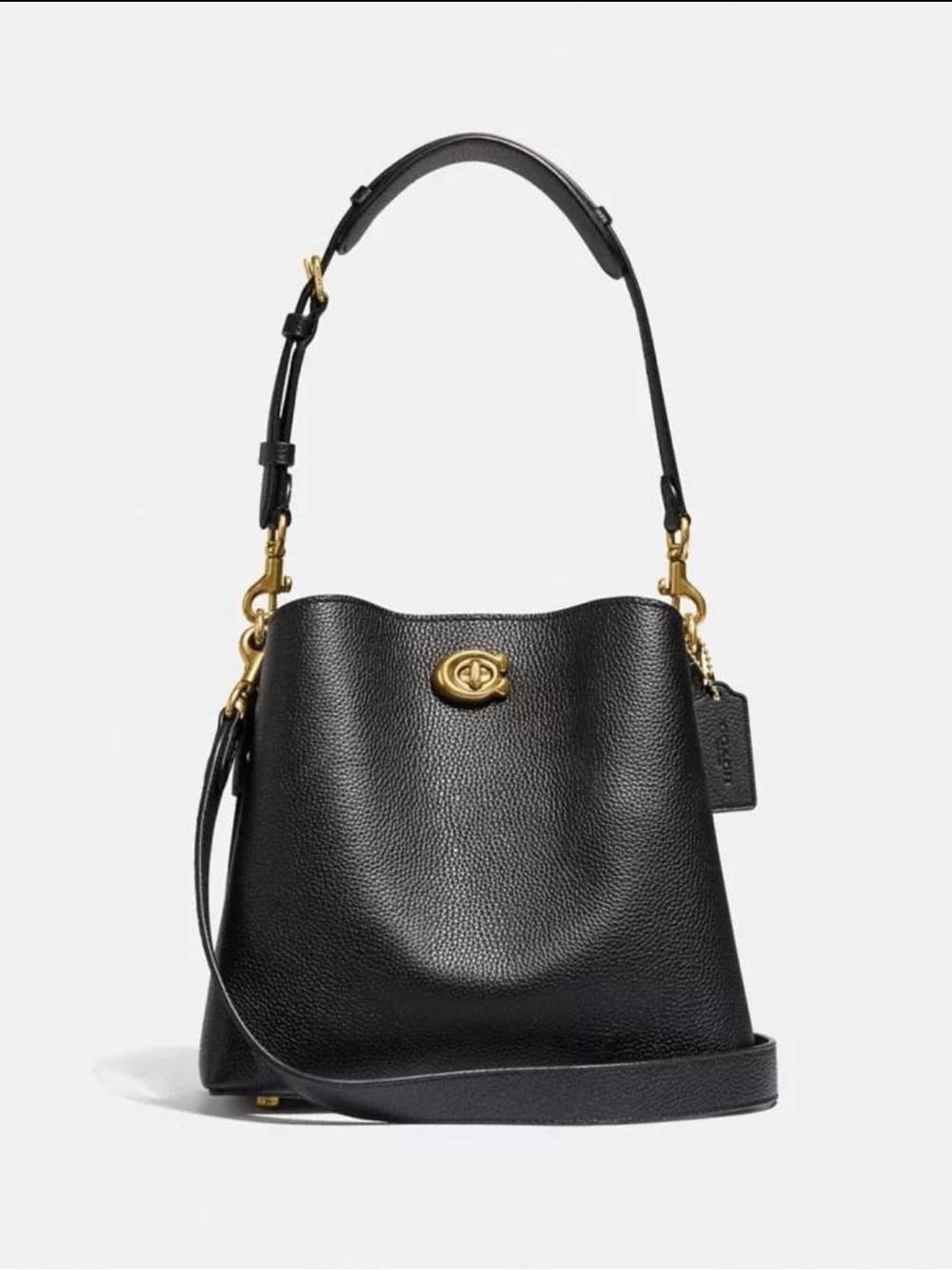 Coach Willow Bucket Bag — Black Pebbled Leather — NWT / Sealed - Picture 2 of 6